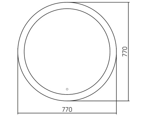 Зеркало Abber Mond 77 AG6202SL-0.77 с подсветкой с сенсорным выключателем и диммером