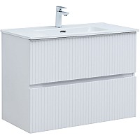 Тумба под раковину Aquanet Джейн 90 313287 подвесная Белая матовая