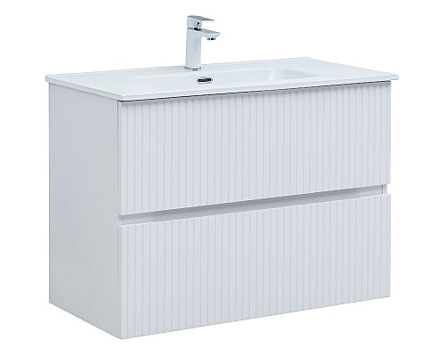 Тумба под раковину Aquanet Джейн 90 313287 подвесная Белая матовая