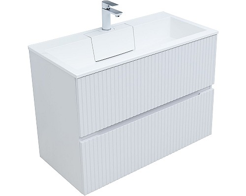 Тумба под раковину Aquanet Джейн 90 313287 подвесная Белая матовая
