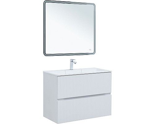 Тумба под раковину Aquanet Джейн 90 313287 подвесная Белая матовая