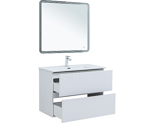 Тумба под раковину Aquanet Джейн 90 313287 подвесная Белая матовая