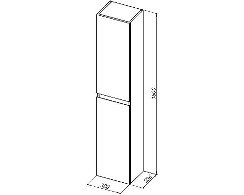 Шкаф пенал Aquanet Нота New 30 334195 подвесной Дуб веллингтон табак