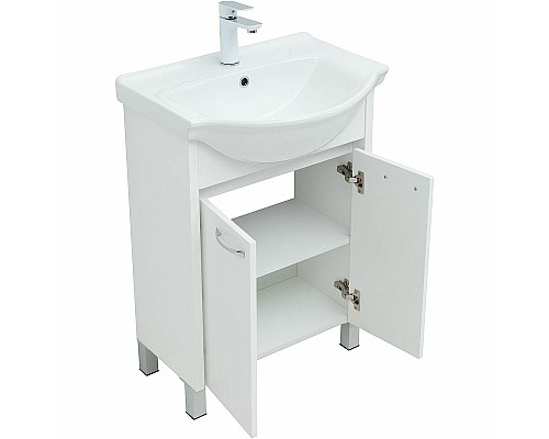 Тумба под раковину Aquanet Донна 60 294390 Белый глянец