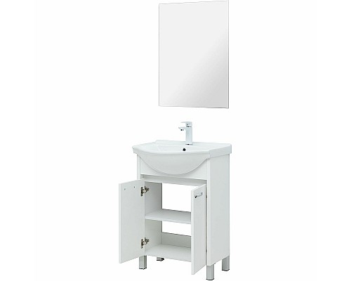 Тумба под раковину Aquanet Донна 60 294390 Белый глянец