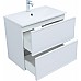Тумба под раковину Aquanet Арт 75 313255 подвесная Белая матовая