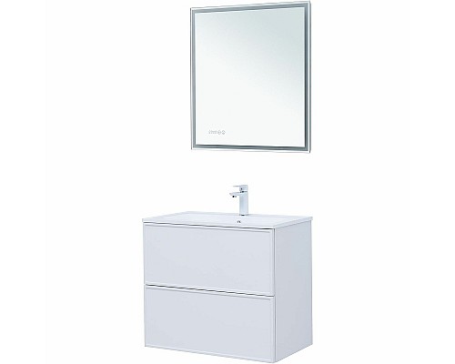 Тумба под раковину Aquanet Арт 75 313255 подвесная Белая матовая