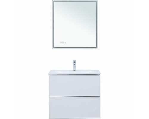 Тумба под раковину Aquanet Арт 75 313255 подвесная Белая матовая