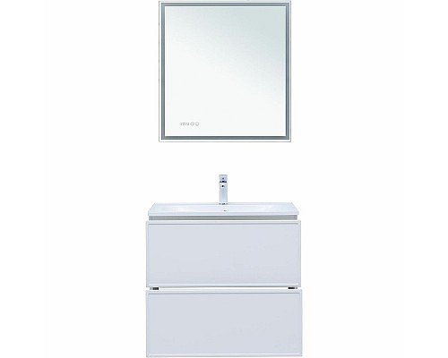 Тумба под раковину Aquanet Арт 75 313255 подвесная Белая матовая