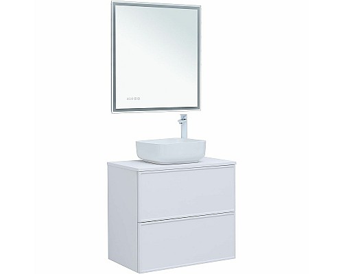 Тумба под раковину Aquanet Арт 75 313255 подвесная Белая матовая