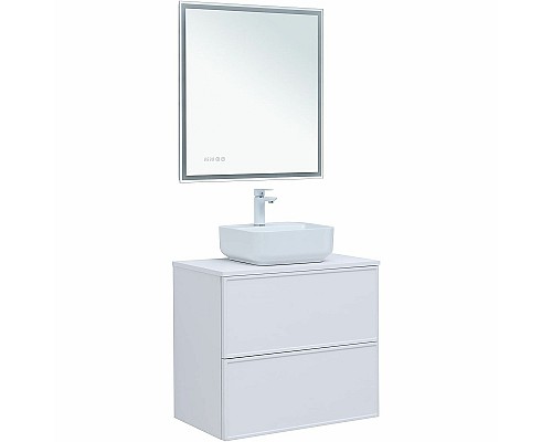 Тумба под раковину Aquanet Арт 75 313255 подвесная Белая матовая