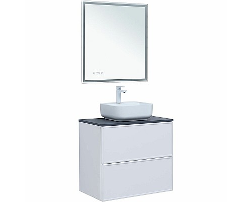 Тумба под раковину Aquanet Арт 75 313255 подвесная Белая матовая