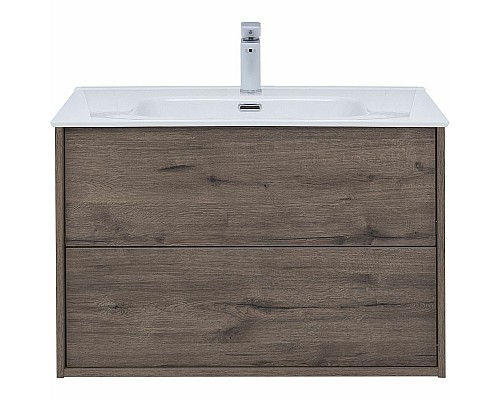 Тумба под раковину Aquanet Lino 80 Flat 287543 подвесная Дуб веллингтон Тумба под раковину Aquanet Lino 80 Flat 287543 подвесная Дуб веллингтон