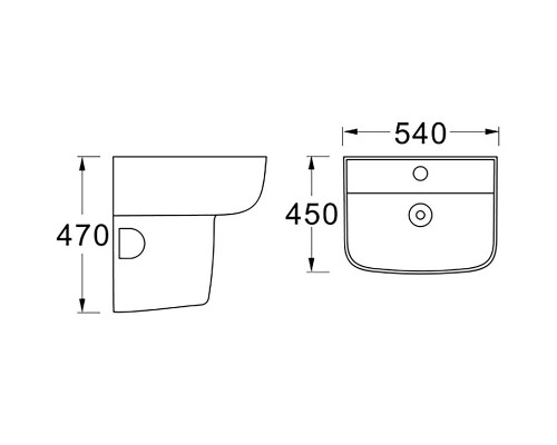Раковина Aquatek 54 AQ5420-00 Белая