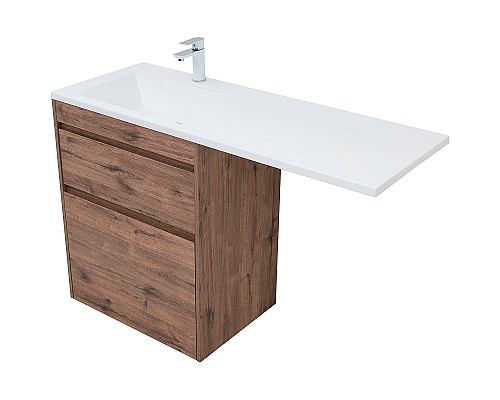 Тумба с раковиной Aquanet Токио 130 L 335589 Дуб веллингтон