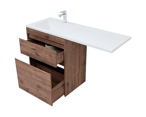 Тумба с раковиной Aquanet Токио 130 L 335589 Дуб веллингтон