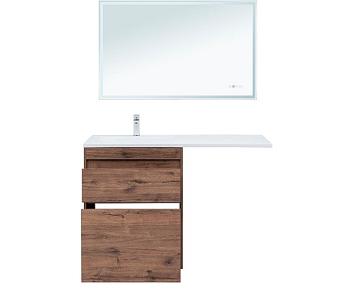 Тумба с раковиной Aquanet Токио 130 L 335589 Дуб веллингтон