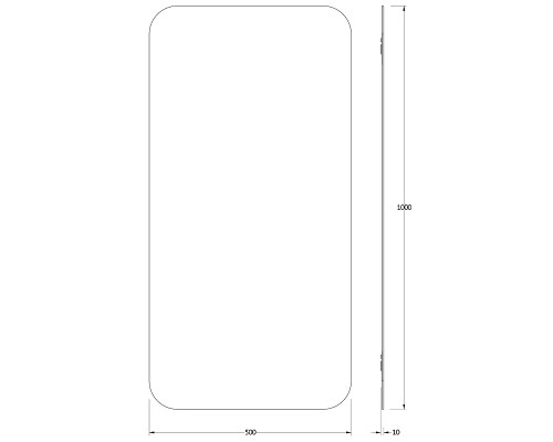 Зеркало Evoform Primary 100х50 BY 0129 со шлифованной кромкой