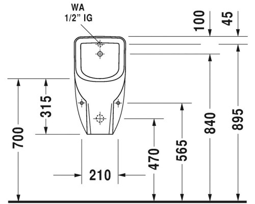Писсуар Duravit D-code 0829300000 Белый