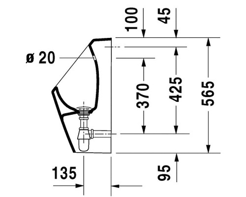 Писсуар Duravit D-code 0829300000 Белый