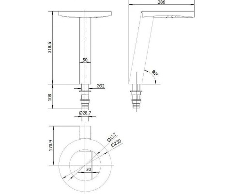 Сушилка для рук с краном и дозатором мыла Nofer Concept 3 01902.S Сатин