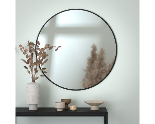 Зеркало Evoform Colora d80 BY 0454 с окантовкой - Черный цвет