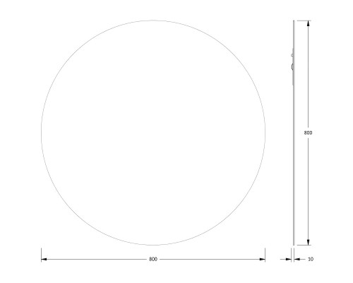 Зеркало Evoform Colora d80 BY 0454 с окантовкой - Черный цвет