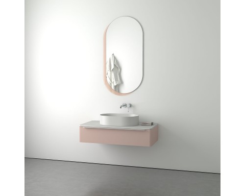 Зеркало Evoform Double 124x65 на стеклянном основании - цвет Бронза