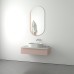Зеркало Evoform Double 124x65 на стеклянном основании - цвет Бронза