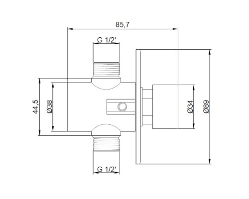 Смывное устройство для писсуара Nofer 07570.N Хром