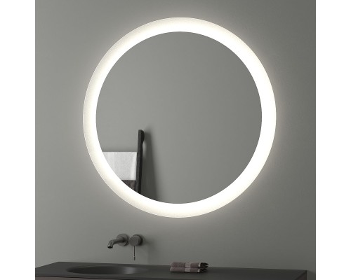Зеркало Evoform Ledshine d100 с подсветкой 25.5 W - без выключателя - нейтральный белый свет