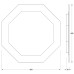 Зеркало Evoform Ledshine 60x60 с подсветкой 19 W - без выключателя - нейтральный белый свет