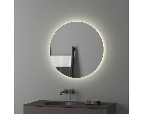 Зеркало Evoform Ledshine d70 с подсветкой 18 W - без выключателя - нейтральный белый свет