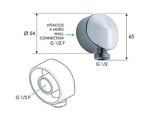 Шланговое подключение Remer 309LBO Белое матовое