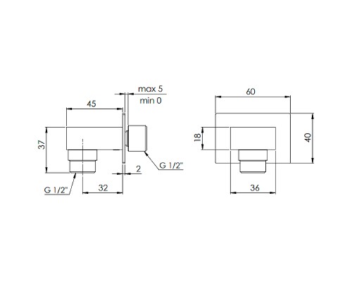 Шланговое подключение Remer 309WCFP Черный брашированный хром