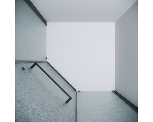 Душевой уголок Grossman Pragma 100х100 302.K33.03.1010.21.02 профиль Черный матовый стекло шиншилла