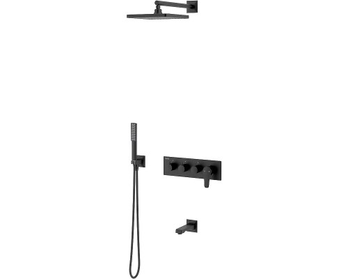 Душевая система Teska Euro X EX3680 Черный матовый