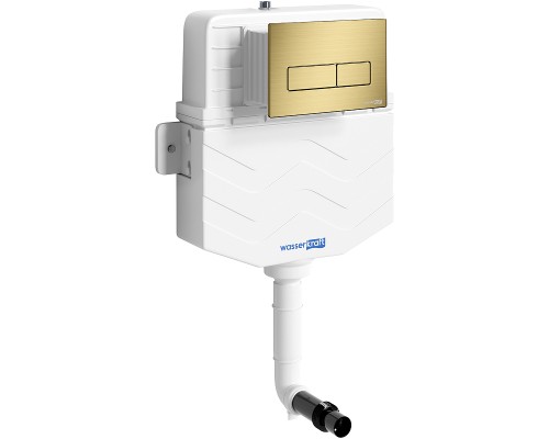 Смывной бачок WasserKRAFT Aller 10TLT.031.ME.MG03 для унитаза с клавишей смыва Золото матовое