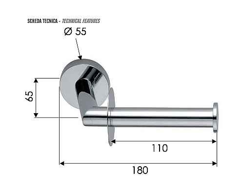 Держатель туалетной бумаги Remer Guest GS61NO Черный матовый