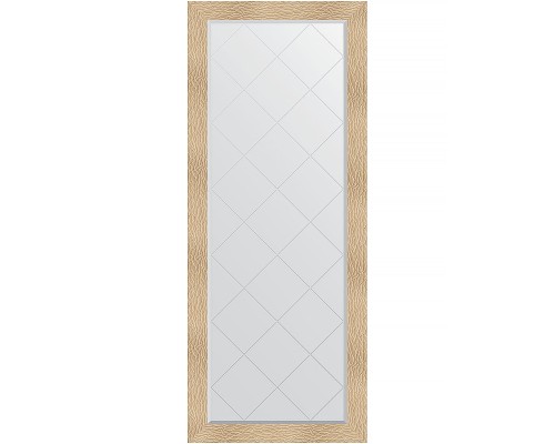 Зеркало Evoform Exclusive-G Floor 201х81 с гравировкой в багетной раме - Золотые дюны 90 мм
