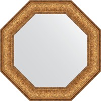 Зеркало Evoform Octagon 54х54 в багетной раме - Медный эльдорадо 73 мм