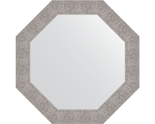 Зеркало Evoform Octagon 77х77 в багетной раме - Чеканка серебряная 90 мм