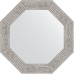 Зеркало Evoform Octagon 67х67 в багетной раме - Волна хром 90 мм