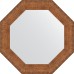 Зеркало Evoform Octagon 67х67 в багетной раме - Медная кольчуга 88 мм