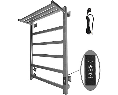 Электрический полотенцесушитель Altasan ПарусПроф 80х50 ПарусПроф8050ПГ с полкой Графит