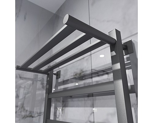 Электрический полотенцесушитель Altasan ПарусПроф 80х50 ПарусПроф8050ПГ с полкой Графит