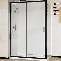 Душевой уголок Vincea City 110x90 VSR-5CT9011CLB профиль Черный стекло прозрачное