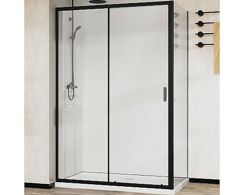 Душевой уголок Vincea City 110x90 VSR-5CT9011CLB профиль Черный стекло прозрачное