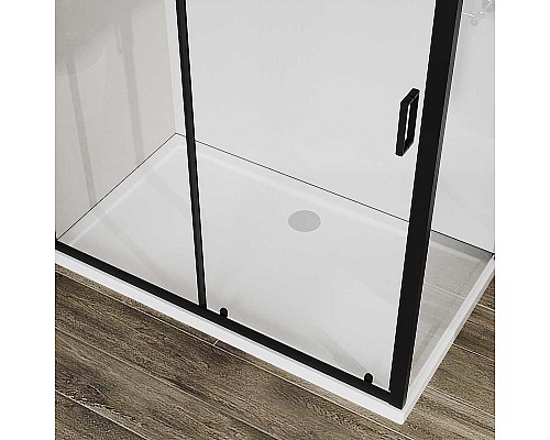 Душевой уголок Vincea City 110x90 VSR-5CT9011CLB профиль Черный стекло прозрачное