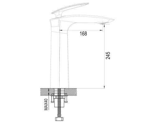 Смеситель для раковины Rose R11 Хром